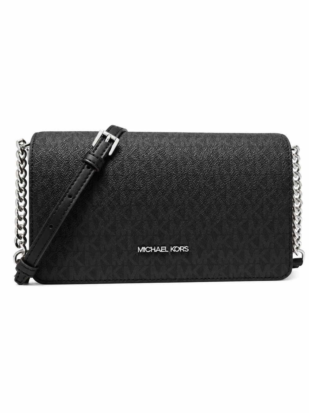 Michael Kors Jet Set Medium Signature Logo Black Signature Logo Crossbody Bag